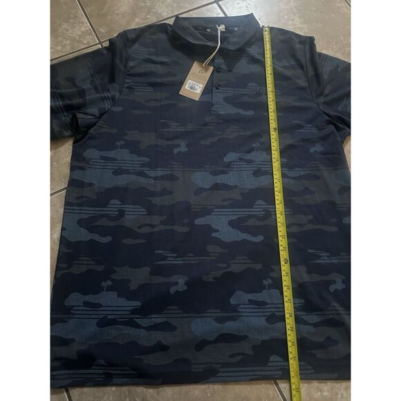 NWT Travis Mathew 3XL Beachside Stealth Camo Polo Shirt Navy - Picture 6 of 7